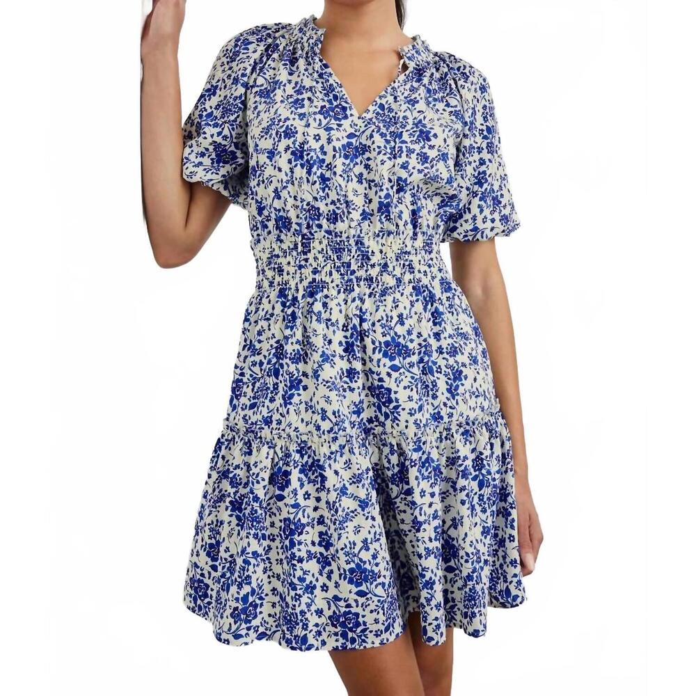 NEW RAILS fiorella mini dress in blue marguerite